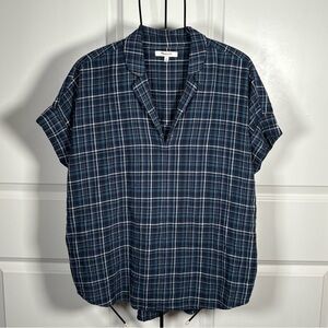 Madewell Short Sleeve Plaid Top